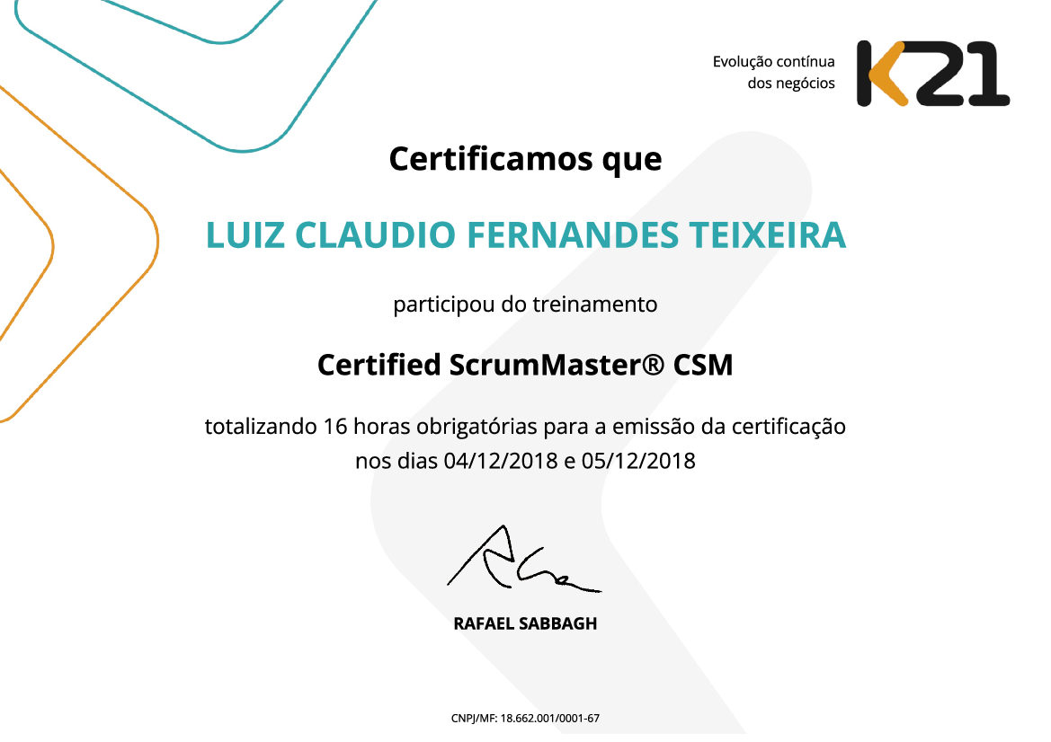 Certificado K21